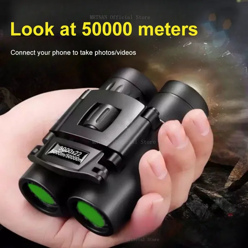 

3000x22 Powerful Binoculars 50000M Long Range Folding Mini Telescope BAK4 FMC Optics For Hunting Sports Outdoor Camping Travel