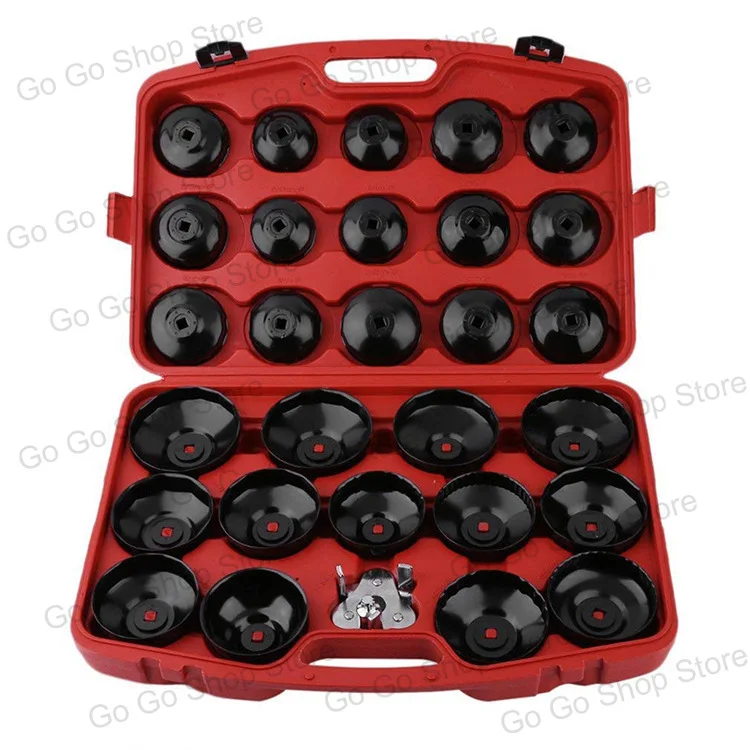 30 pieces cap oil filter wrench set machine filter disassembly and assembly tools