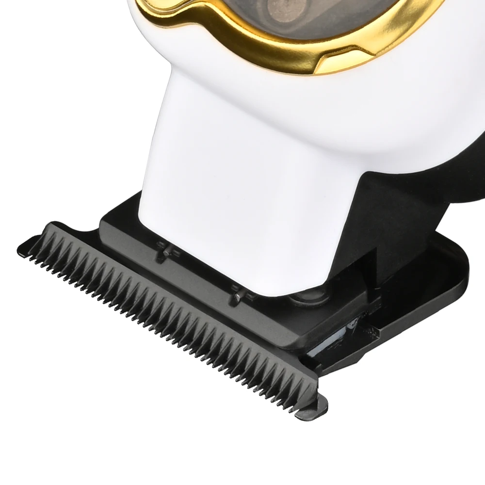 NEW WMARK NG-9213 WHITE 9000RPM Trimmer DLC Blade High Speed Magnetic Levitation Motor Engraving Shears Barbershop Hair Clipper