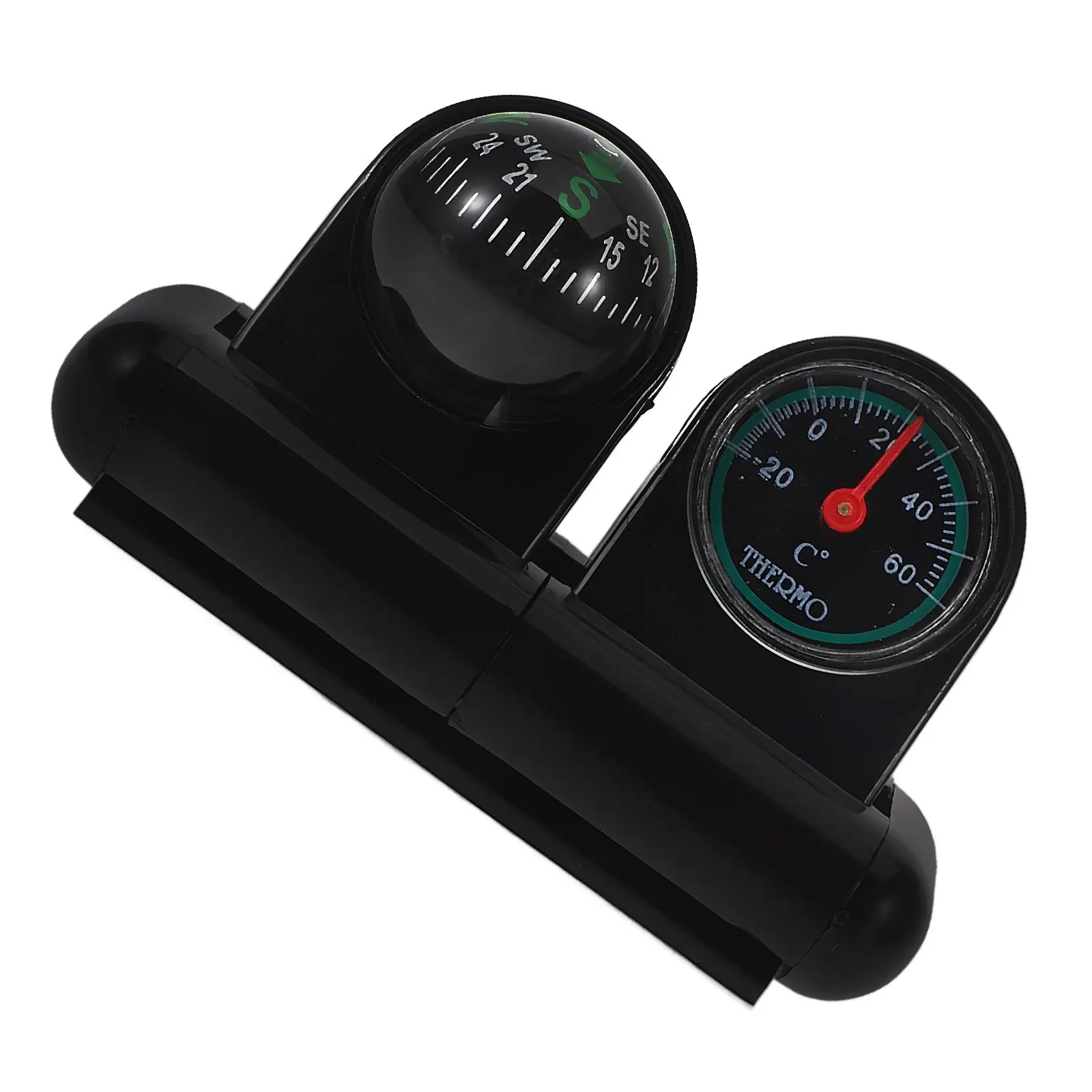 Multi Functional Car Compass and Thermometer Dashboard Mount Rotatable Ball Design for Accurate Navigation Temperature