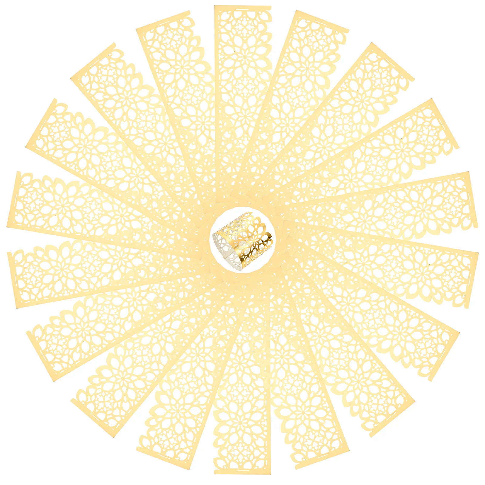 

50Pcs Compact Serviette Rings for Home Office Hotels Restaurants Festive Dinner Table Decoration Supplies Paper Napkin Ring