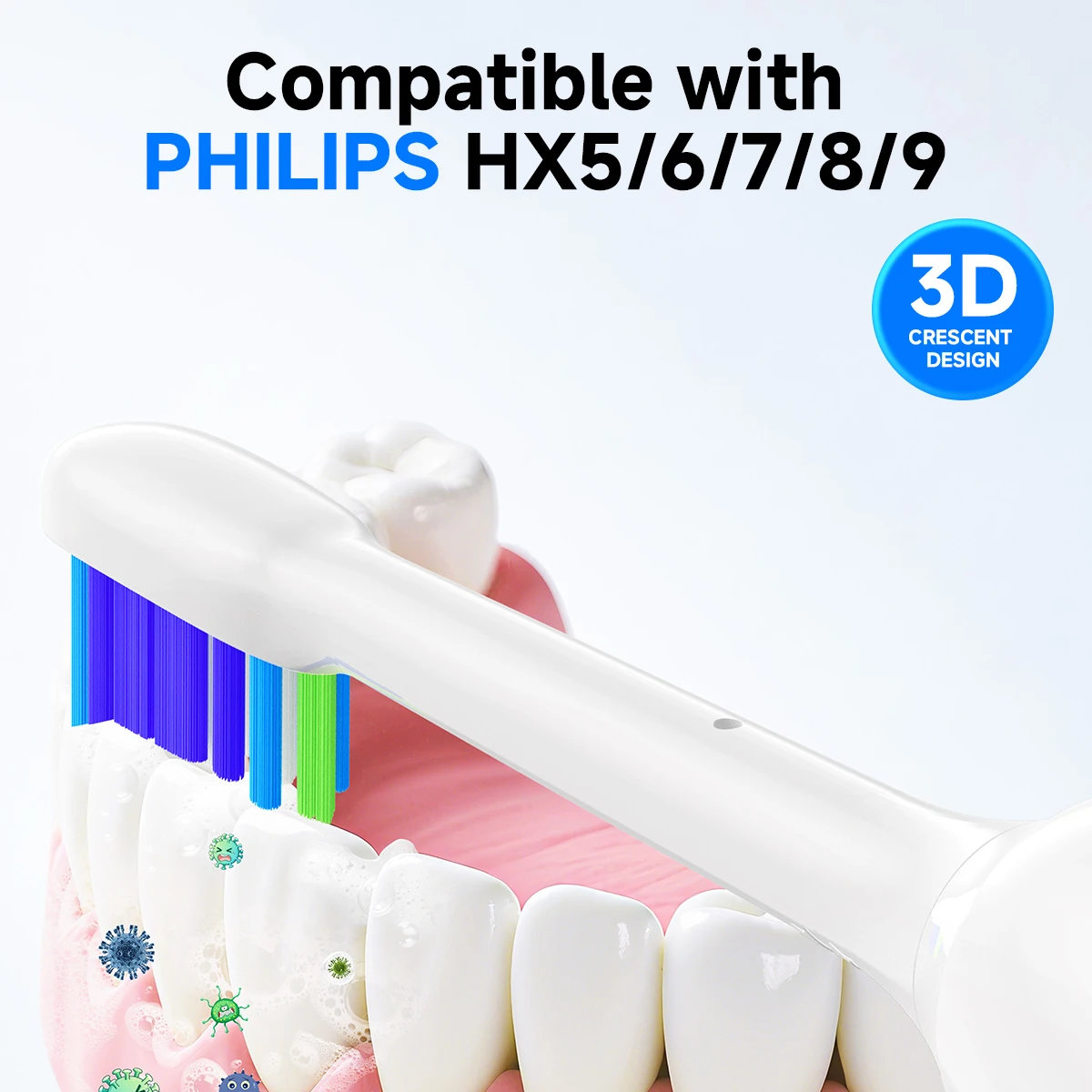 

4 шт./8 шт./совместимы с Philips Sonicare, сменные насадки для электрической зубной щетки, насадка для щетки для 5100 6100 7300 9000