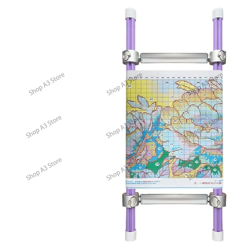 sliding-side-rod-cross-stitch-ring-t-stretch-triangular-cloth-pressing-rod-aluminum-alloy-m-stretch