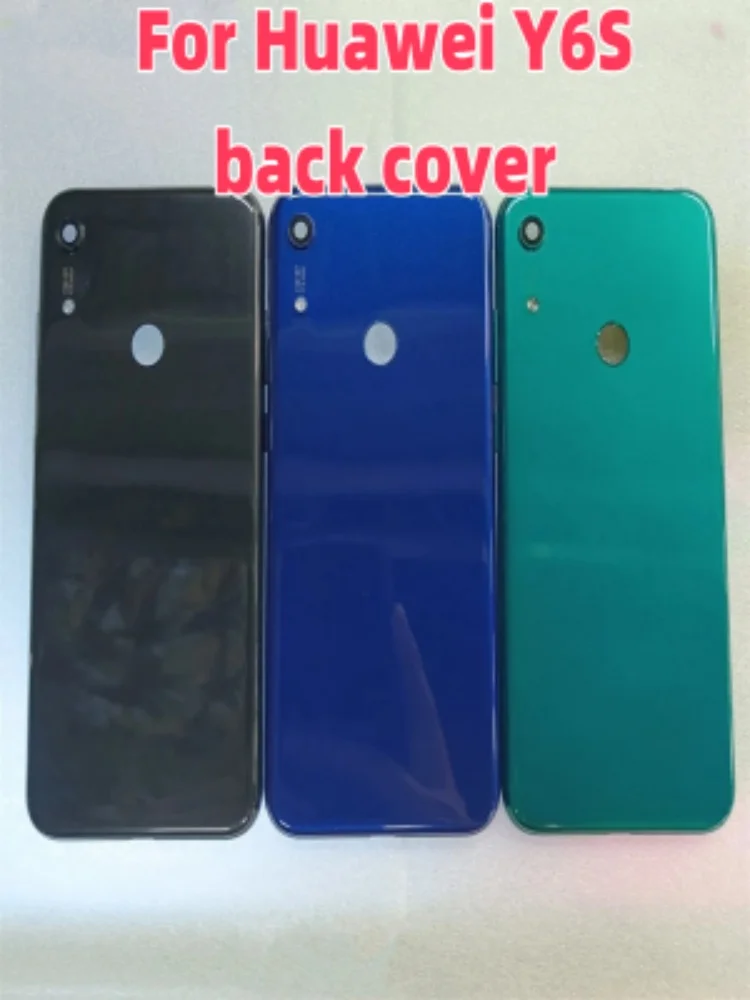 Back cover  For Huawei Y6S Battery Cover Back Glass Panel Rear Housing Door Case Replacement