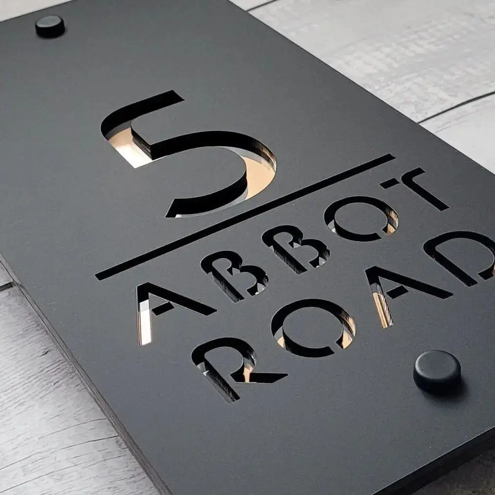 

House Number Name Modern House Sign | House Number | Vertical House Sign | 150mm x 300mm | 190mm x 370mm