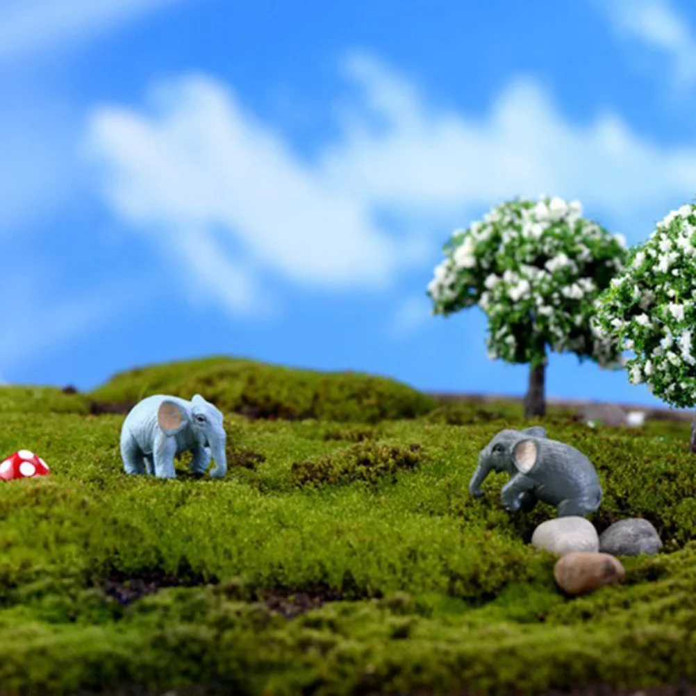 10st miniatuur olifant mini huis decoratie micro landschap ornament (willekeurige kleur) mini huis olifant