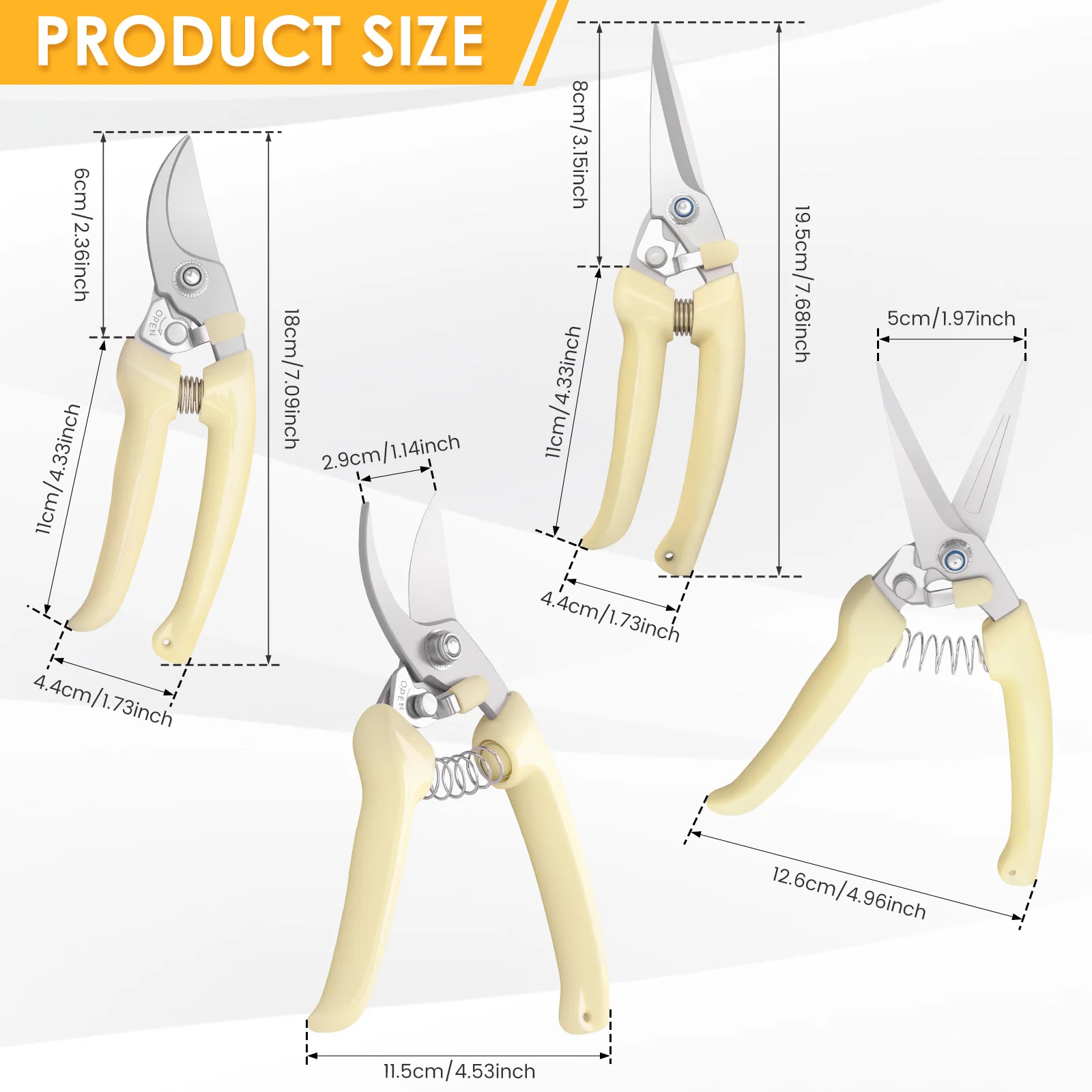2Pcs Sheep Hoof Trimmer Stainless Steel Professional Garden Trimmer Outdoor Gardening Chopper Pruning Tools Sheep Nail Clippers