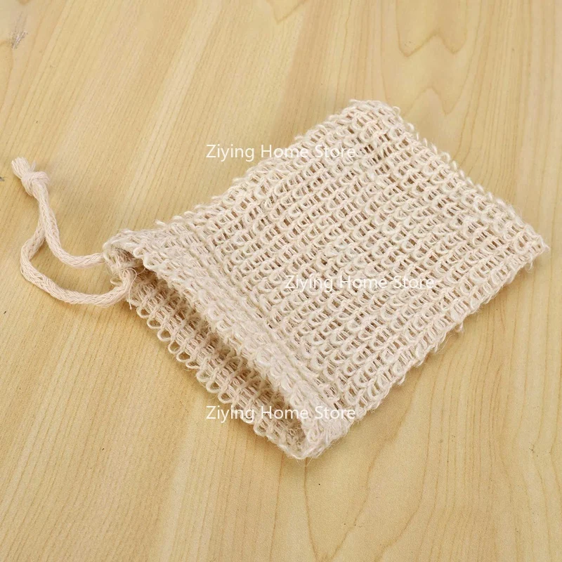 100 PCS Natural Sisal Soap Bag Exfoliating Soap Saver Pouch Holder