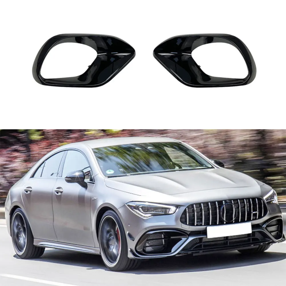 

ABS Front Bumper FogLamp Vent Splitters Flaps Apron for Mercedes Benz CLA Class W118 C118 CLA45 AMG 2020+ Body Kits