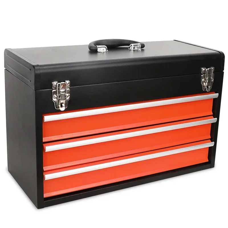

Toolbox 408 tools with Self-Locking,Storage Box with Three Drawers,Hand-held Toolbox Portable Tough/Reliable,Workshop/Domestic