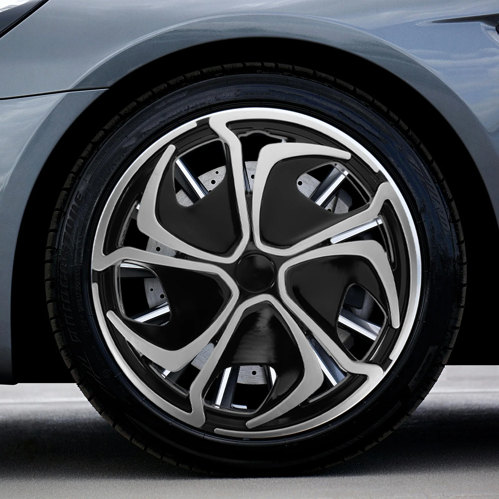 

Wheel Hub Cap Universal Fit Car Golf Cart Durable Waterproof Rim Cover Stylish Design Wheel Center Caps Exterior