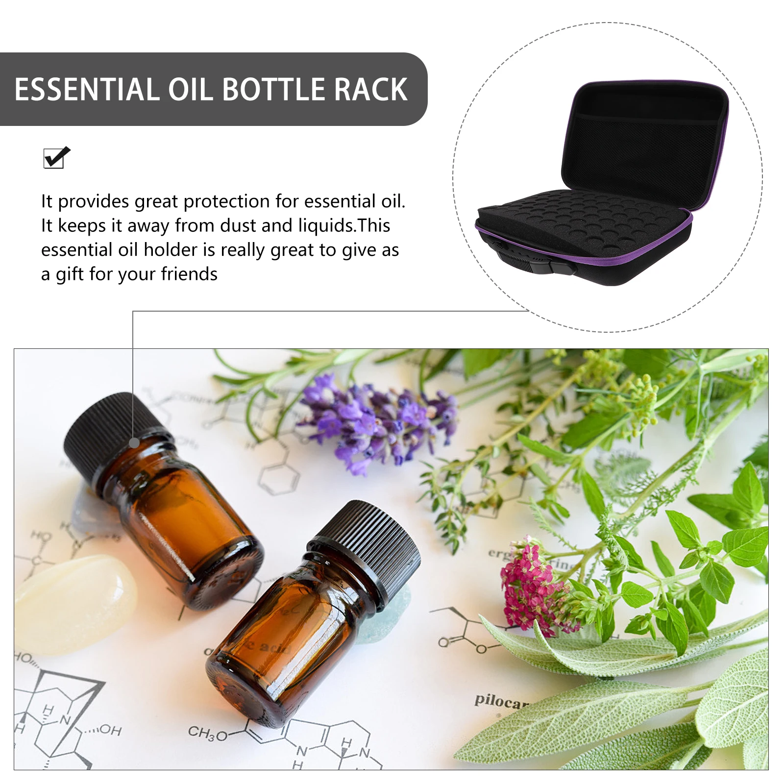 

Сумка для хранения эфирного масла, легкий компактный дорожный чехол-диффузор, держатель для бутылок, органайзер для хранения кистей для макияжа