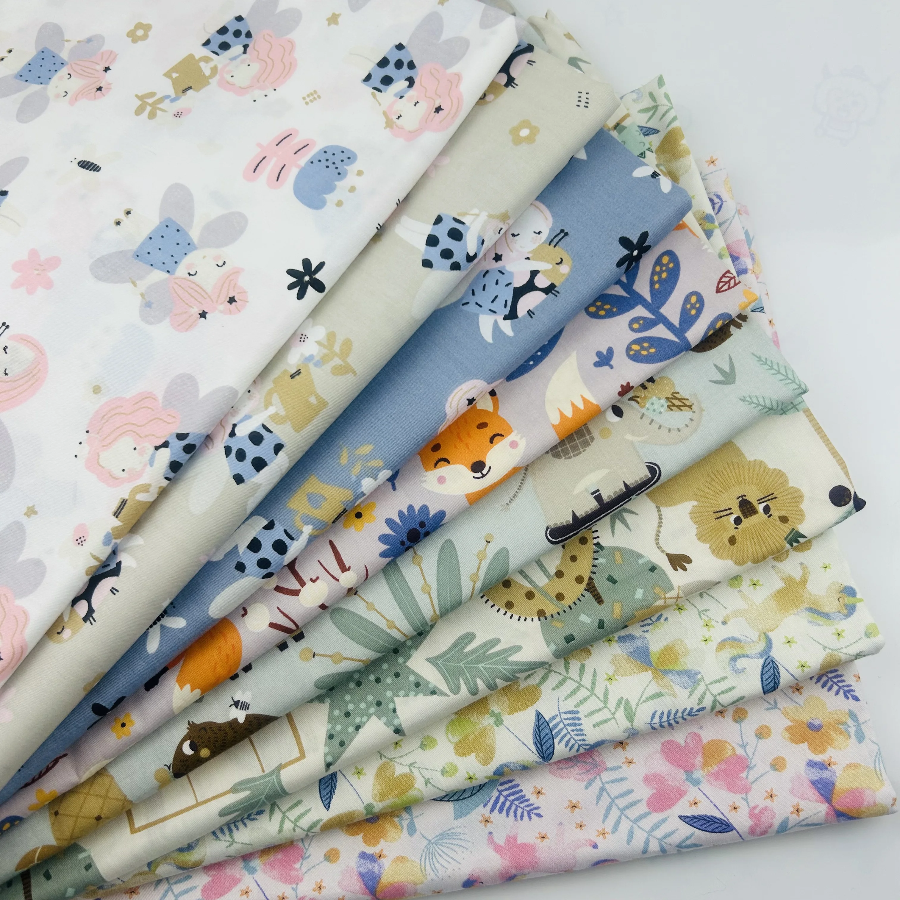 160*50cm Cartoon Animal tessuto di cotone stampato floreale per cucire panno artigianale Quilting Baby Dress Patchwork fai da te fatto a mano Tecido