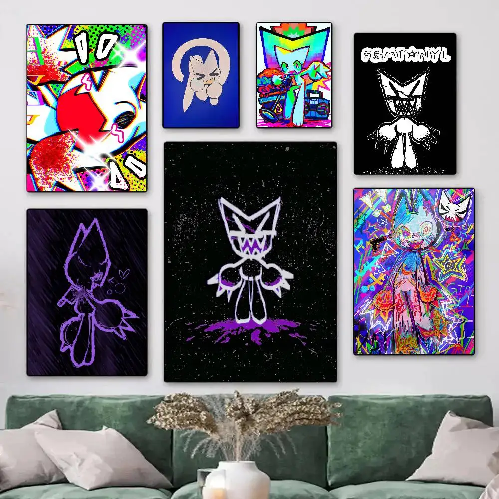 Cartoon F-Femtanyl Lustige Niedliche Anime-Poster HD-Druck Vintage Wandkunst Dekoration für Zuhause und Arbeitszimmer