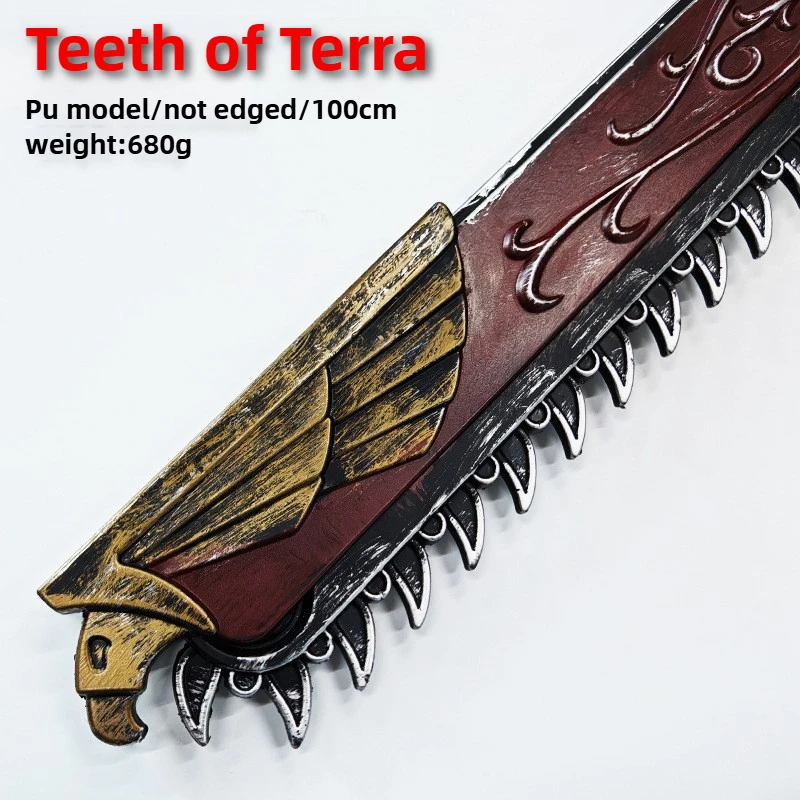 100cm periféricos de jogo dentes de terra espada de motosserra armas pu modelo brinquedos espadas grande escala cosplay adereços menino presentes de halloween
