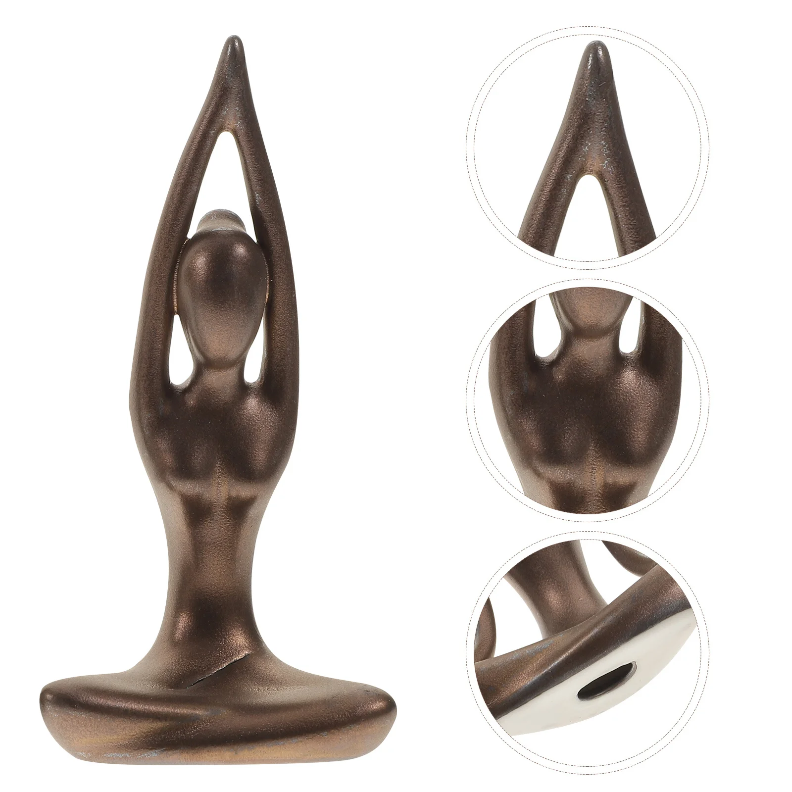 

2Pcs Yoga Figure Resin Desktop Ornament Meditation Figurines Yoga Room Decor Tranquil Craft Resin Figure Model