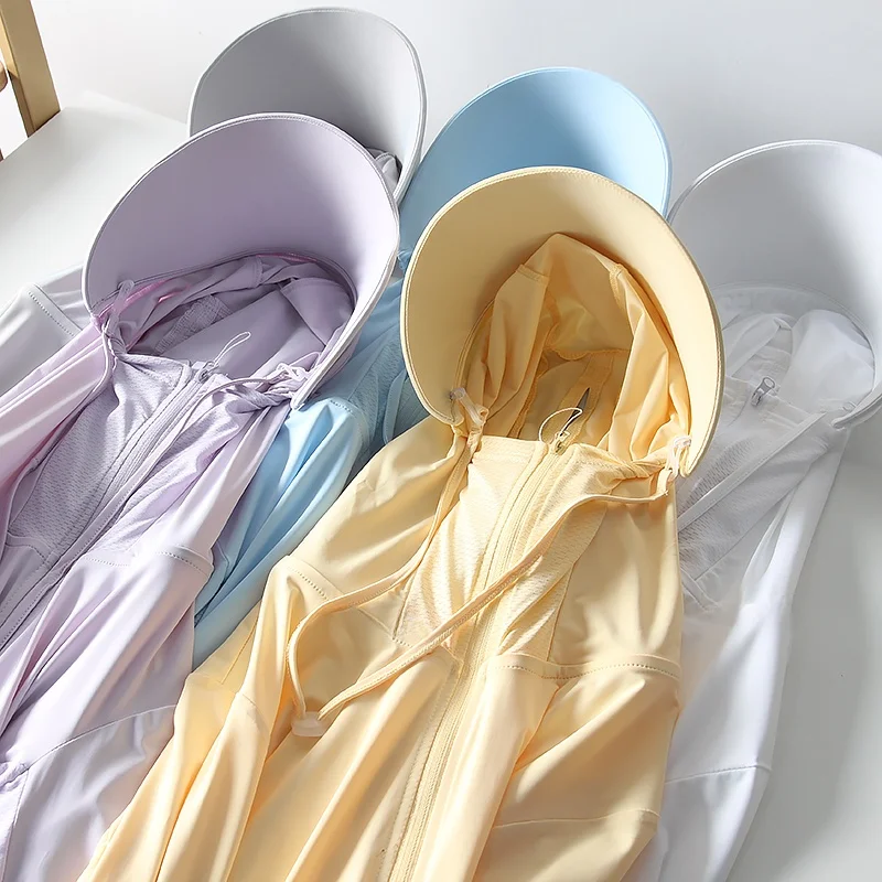 

Женское уличное летнее шелковое пальто с защитой от ультрафиолета, легкое дышащее солнцезащитное пальто, шляпа Sli со съемными полями для поездок на работу