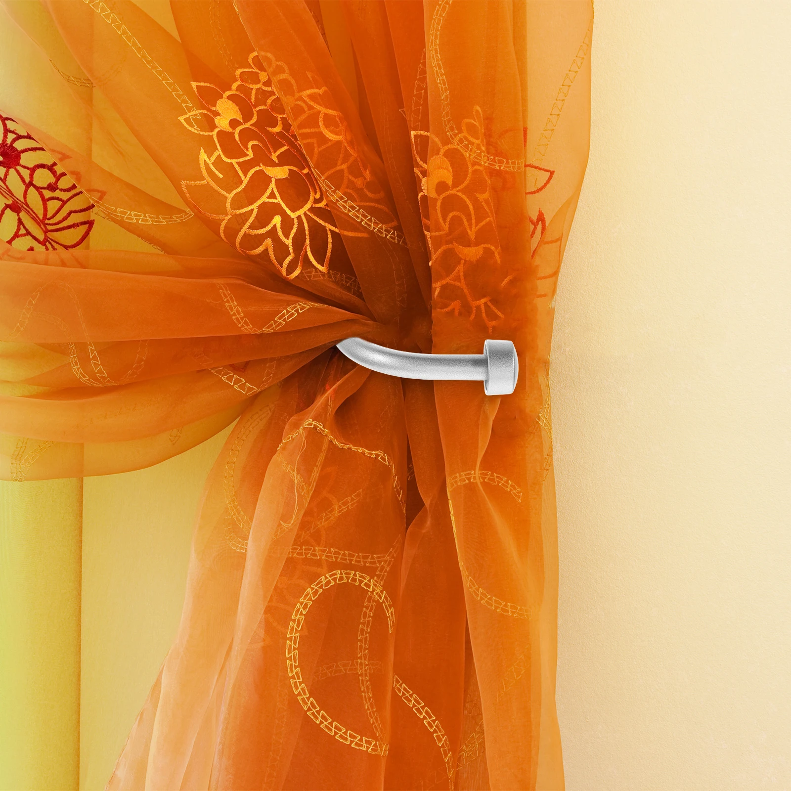 

2Pcs U-Shaped Iron Curtain Tiebacks Hooks Holdbacks Wall Mount for Modern Window Drapery Accessories Iron Curtain Tiebacks