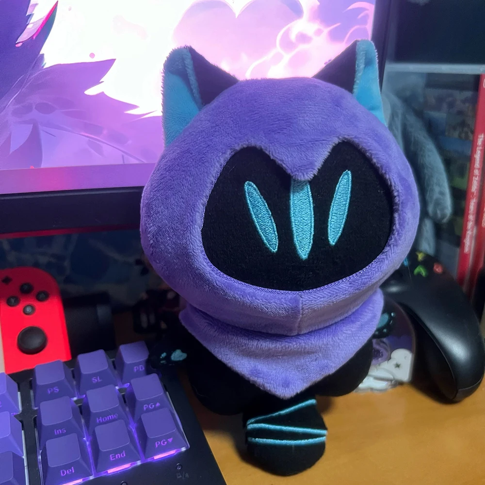 Game VALORANT Omen Cosplay Keychain Cute Cartoon Plush Stuffed Cotton Doll Keyring Backpack Halloween Decoration view 5