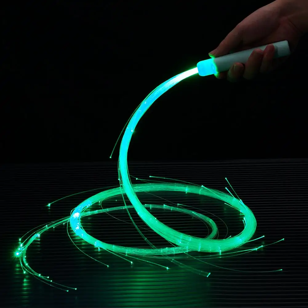 LED-Glasfaser-Peitsche für Raves, 5,6 Fuß 360° ° Schwenkbarer Pixel Whip Dance Space Whip (7 Farben 4 Modi) für LED-Lichtshows und EDM-Tanzfestivals – Detail 16