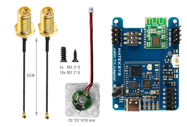 MATEK MATEKSYS MR24-30-TX MLRS MAVLINK 2,4 ГГц TX МОДУЛЬ KIT 2,4G LoRa 30 DBm Мощность для радиоуправляемой модели дальнего действия