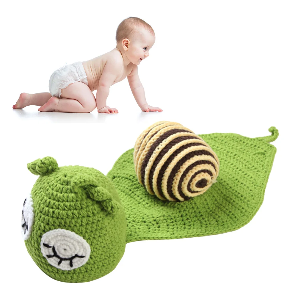 سماوي الحلزون على شكل الوليد التصوير الدعائم للجنسين محبوك ملابس الطفل الدعاوى لالتقاط الصور الرضع رائعتين ملابس الطفل