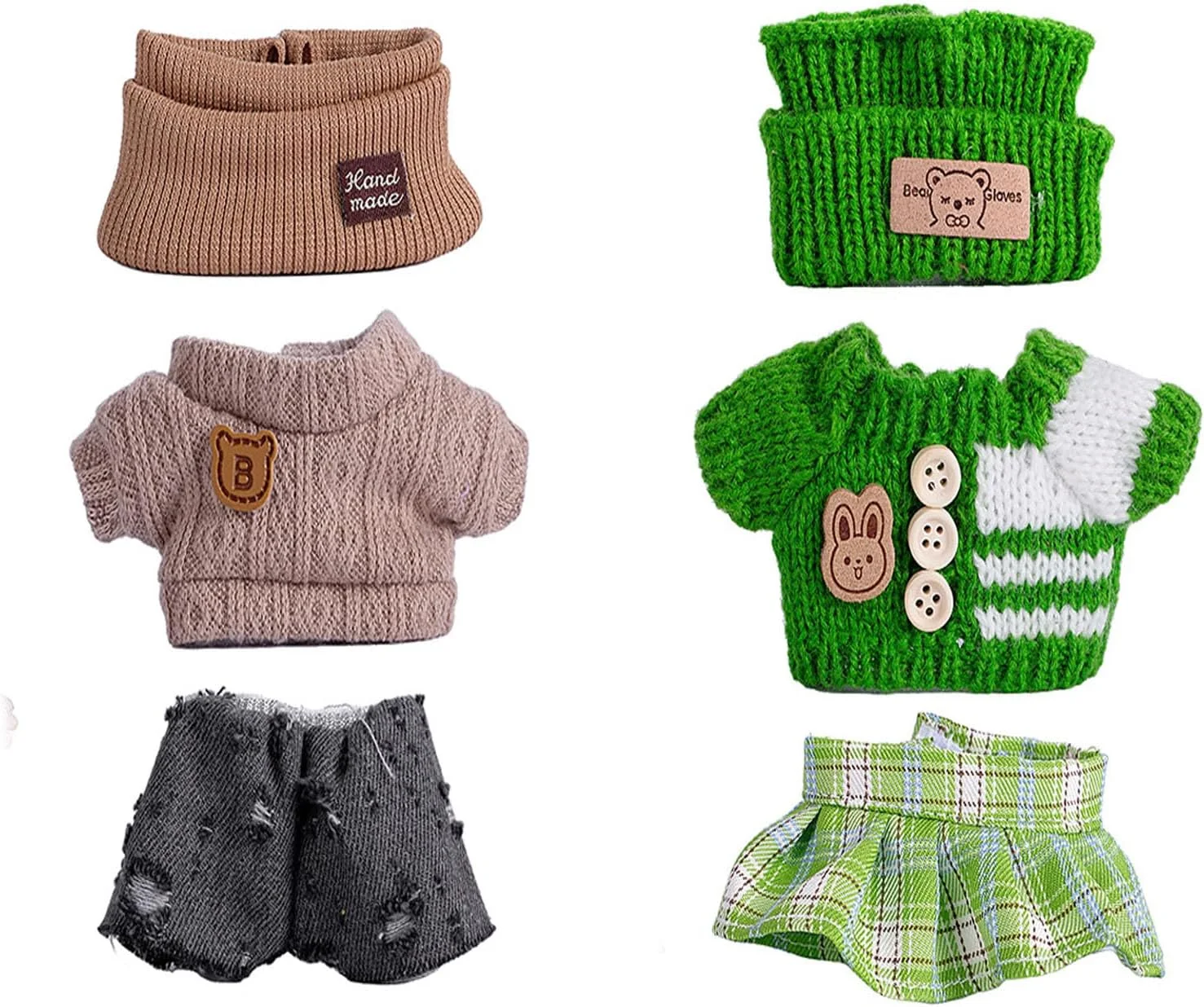 For Labubu Doll Clothing Cute Sweater Set 17cm Clothing Shoes Doll DIY Accessories Training Sitting Party Games Toys Gifts