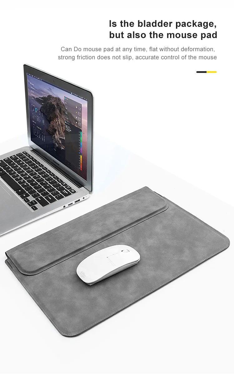 PU Leather Laptop Sleeve Bag For Macbook Air Pro 13 15 16 Case Notebook Cover For 13.3 14 15 15.6 inch Redmi Huawei Dell HP ASUS