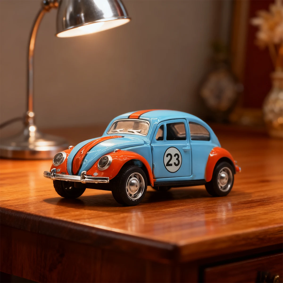 1:32 هالوين اليقطين البرتقال خنفساء سبيكة يموت الصب رسمت سباق السيارات التراجع قابلة للفتح سيارة مصغرة لعبة سيارة الصبي