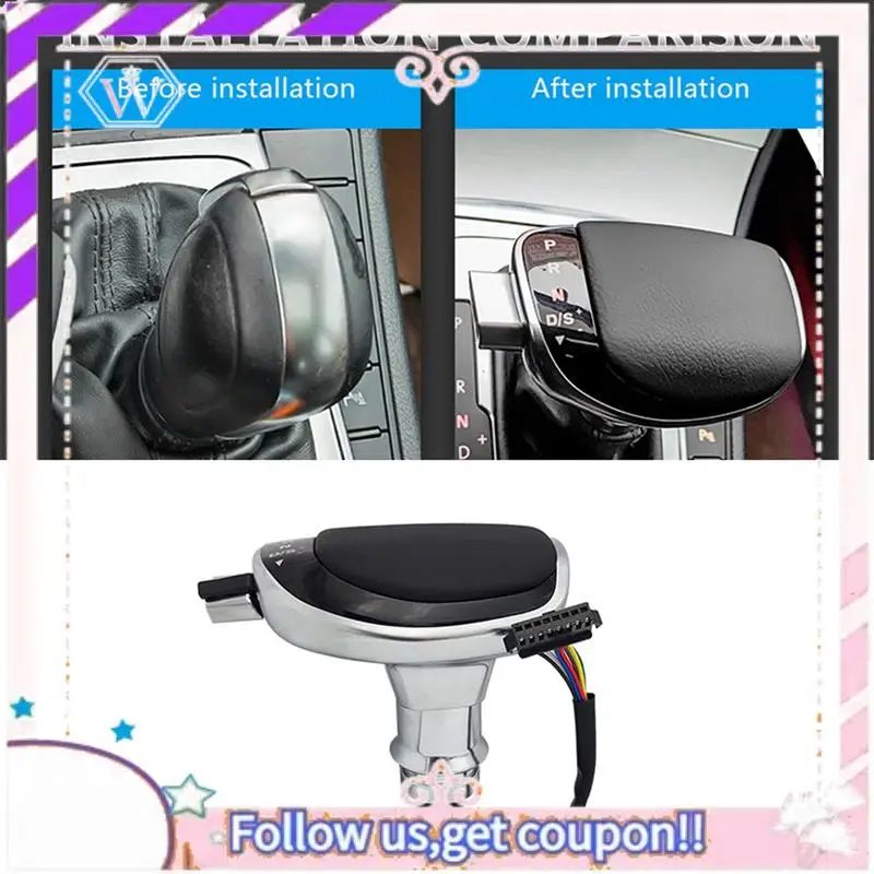 

Easy To Use Gear Shift Head LED DSG Shift Knob Center Console Auto Gear Shifter For-VW Passat B8 Golf 7 MK6 Touran-POLO CC