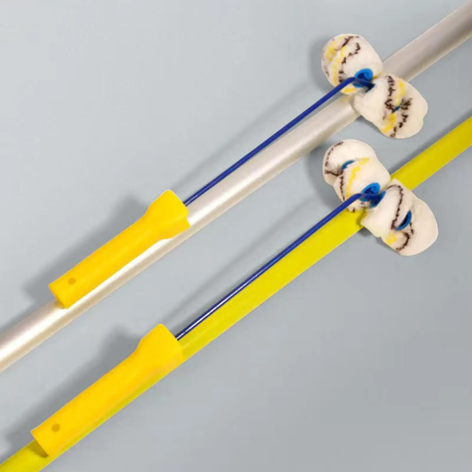 Pipe Paint Roller with Frame Handle High Density Bristle for Curved Arced Surfaces Industrial and Home Painting