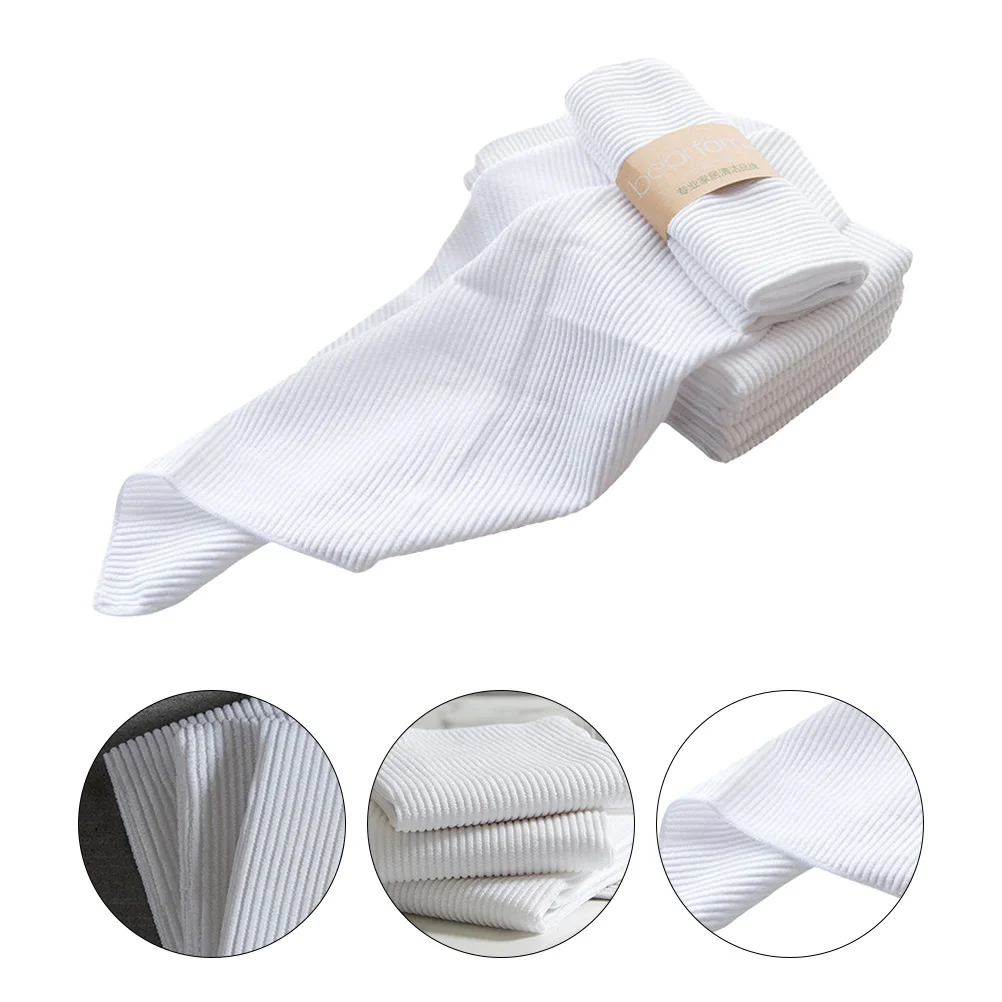 

4Pcs Antibacterial Superfine Fiber Dish Towels Scratchresistant Kitchen Cleaning Cloths White Dish Towels