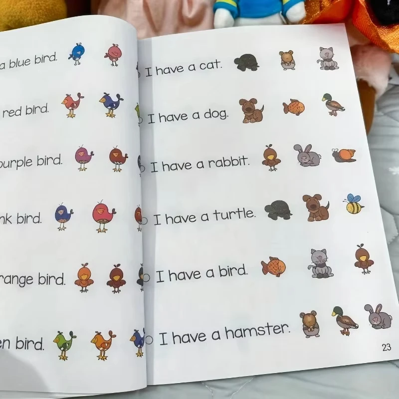 High Frequency Words English Reading Comprehension Workbook Sentence Fluency Practice Book Kids Early Education Kindergarten Aid