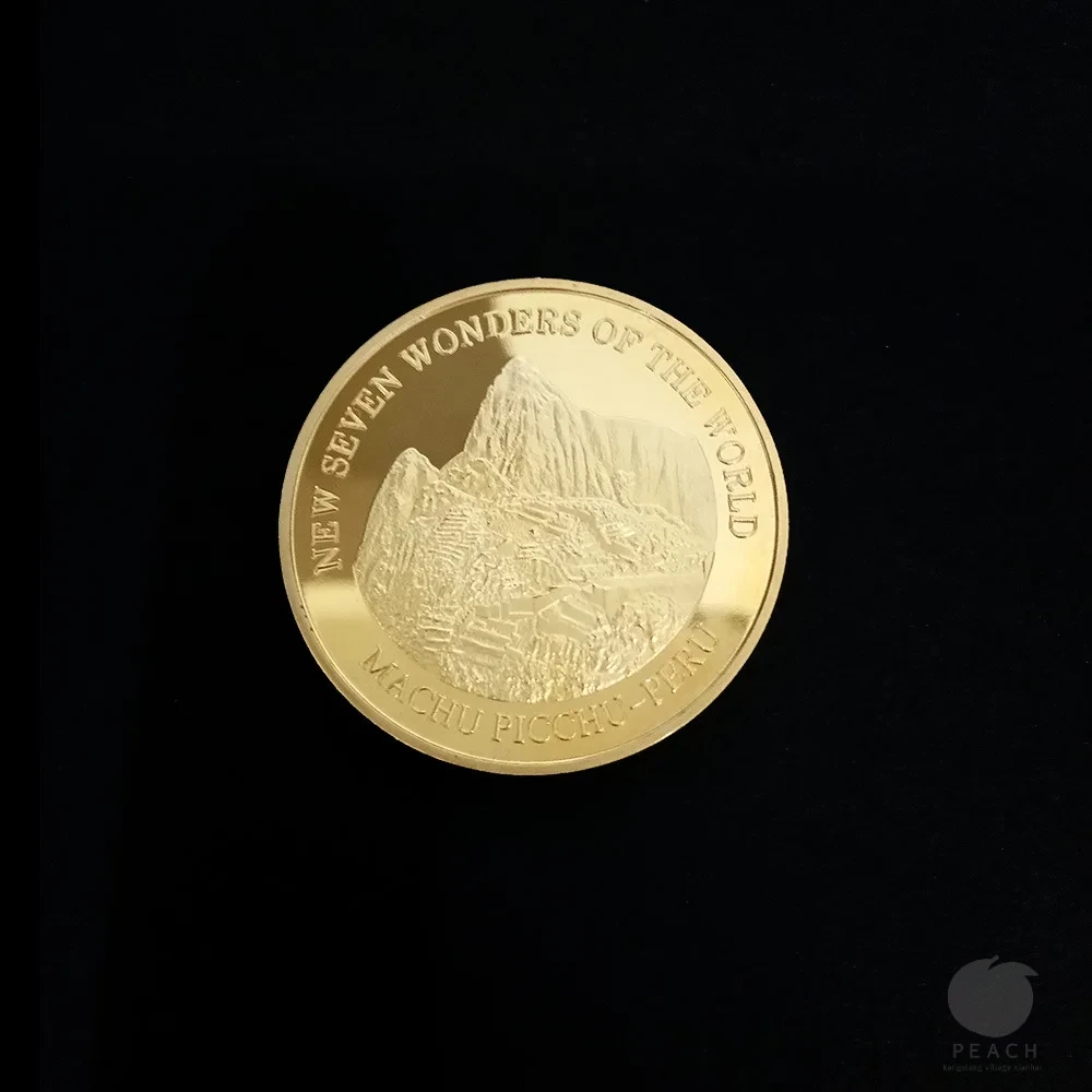 مجموعة Seven Wonders of the World Coin Collection شارة تذكارية مطلية بالذهب مجموعة عملات السفر #3