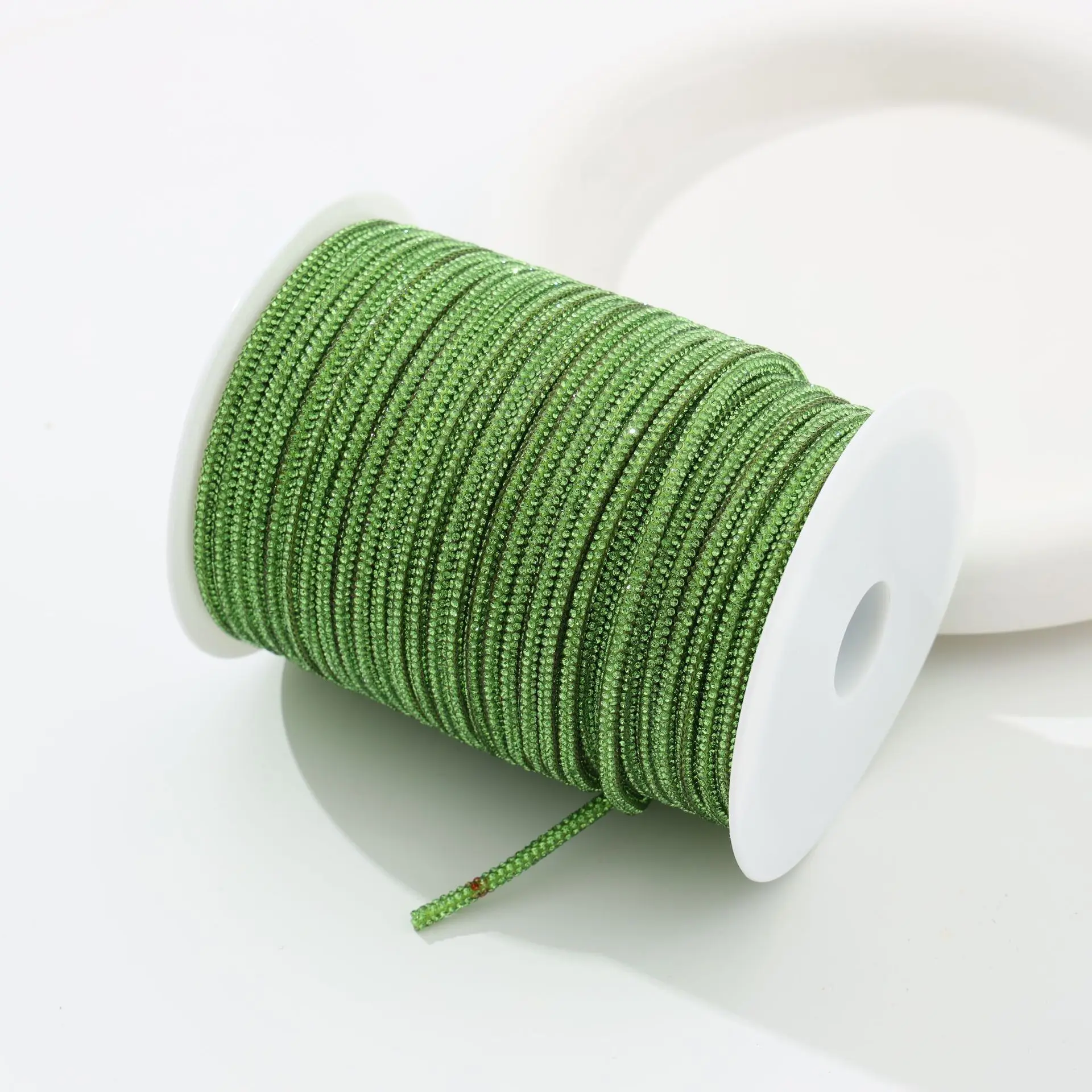50yards 4mm Crystal Rhinestone Cord Trim Glass Diamond Rope DIY Sewing For Clothes Shoes Bags Wedding Dress Costume Decoration image 3