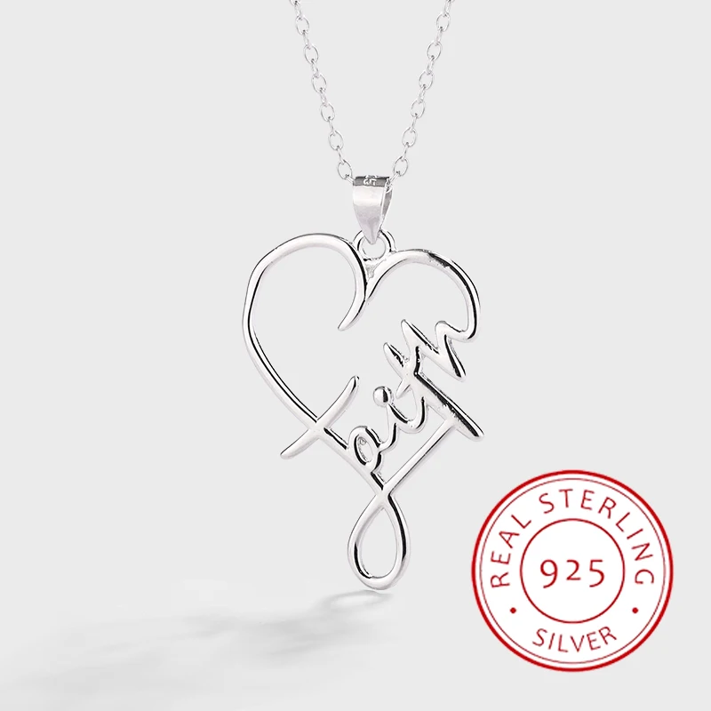 

Creative and Unique Authentic S925 Silver Personalized Heart-shaped English Letter Clavicle Chain for Women Exquisite Necklace