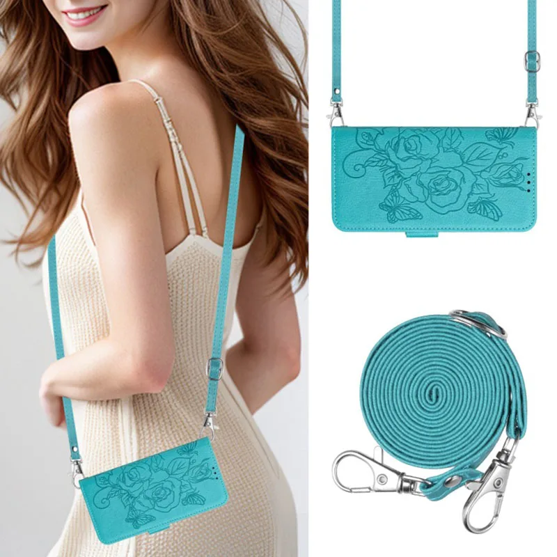 حافظة محفظة كروس لهاتف موتورولا موتو جي ستايلس بلاي 5G 2025 2024 باور 2023 2022 2021 حزام كتف جلدي 3 بطاقات #5