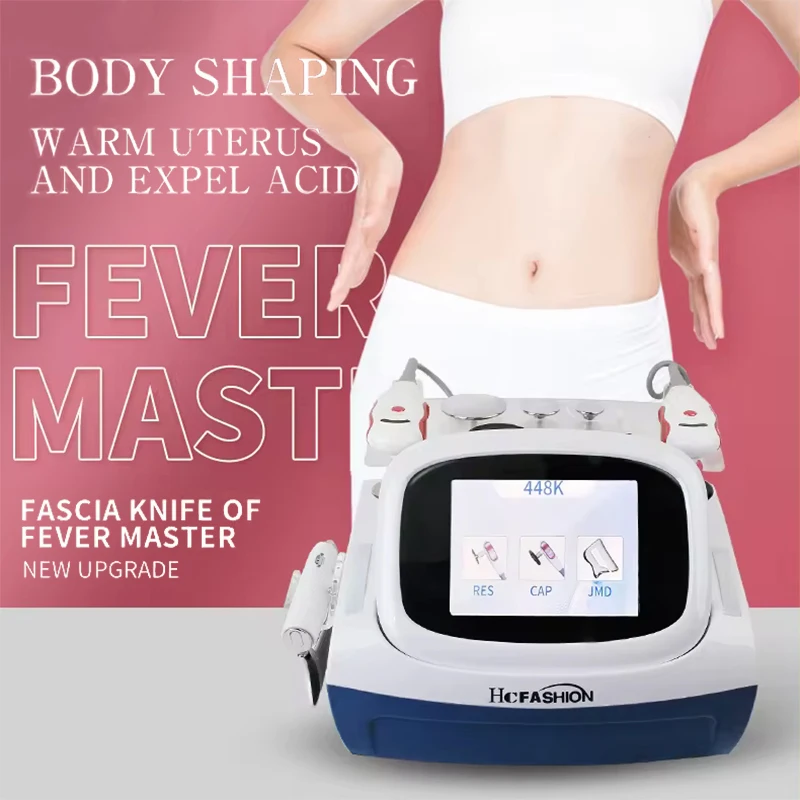 Portable 448K Thermal Body Slimming Device RES CAP Skin Tighten Wrinkle Smooth Dredging Pain Relief Face Contour RF Fever Master