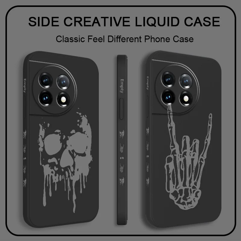 MutilatedโครงกระดูกสําหรับOneplus 13 13R 12 12R 11 11R 10 10R 10T 9R 9RT 9 8T 8 7 7T Pro 5G Liquidซิลิโคน