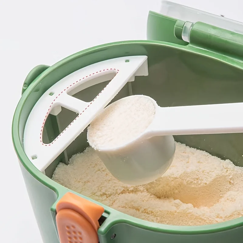 موزع تركيبة للأطفال - حاوية محمولة ذات سعة كبيرة ومقاومة للرطوبة للوجبات الخفيفة وتخزين الطعام مع غطاء قفل