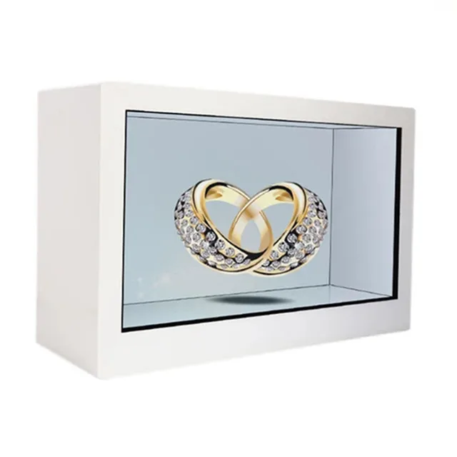 49 55Inch 3D Transparent LCD Touch Screen Display Cabinet 4k Interactive Touch Screen Advertising Display Cabinet Jewelry Box