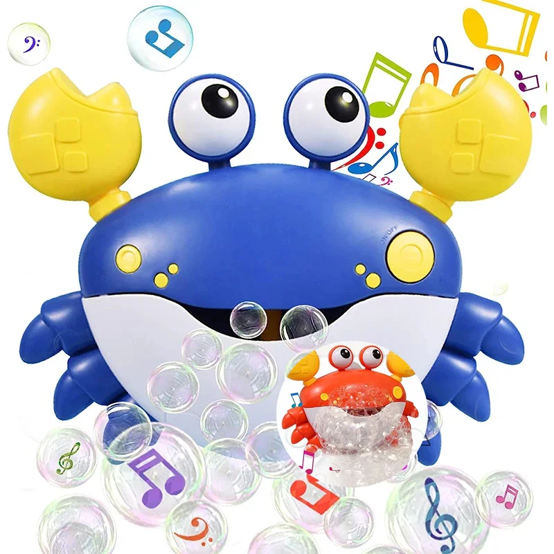 

Baby Bath Toys Bubble Machine Pools Crabs Frog Music Kids Water Fun Bathtub Soap Automatic Bubble Maker Baby Toy for Kids Gifts