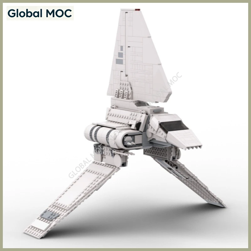 Sci-Fi Foldable Wing Space Shuttle MOC Building Blocks Interstellar Transport Collectible Model