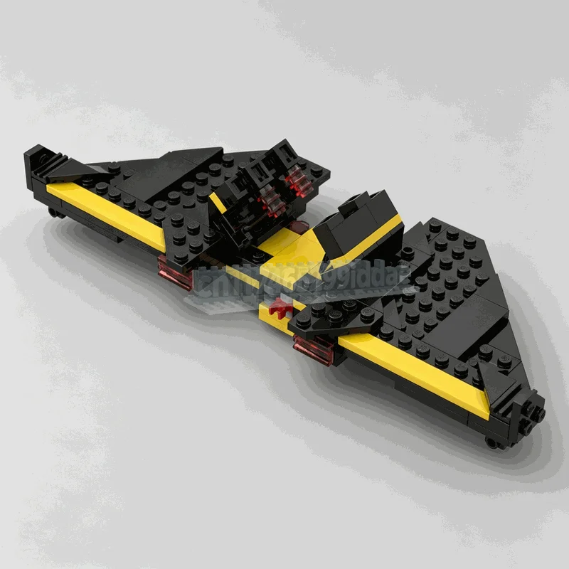 NEW 123Parts Sci Fi Wing Module Space Ship MOC Building Blocks Model Custom Puzzle DIY Creative Assembly Educational Toy Gifts
