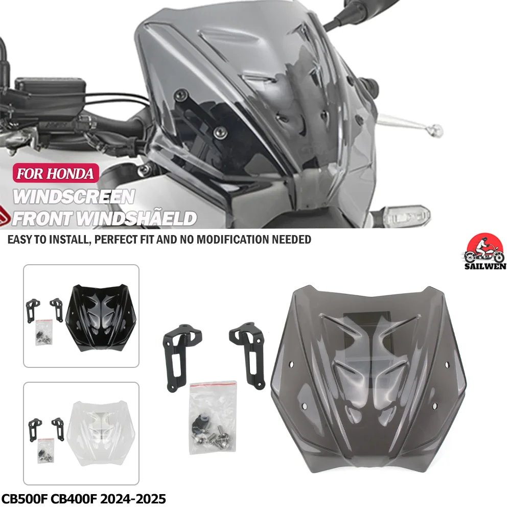 

Для HONDA CB500F CB400F 2024-2025 ветровой дефлектор туристического лобового стекла ветровые дефлекторы козырек ветровое стекло лобовое стекло мотоцикла