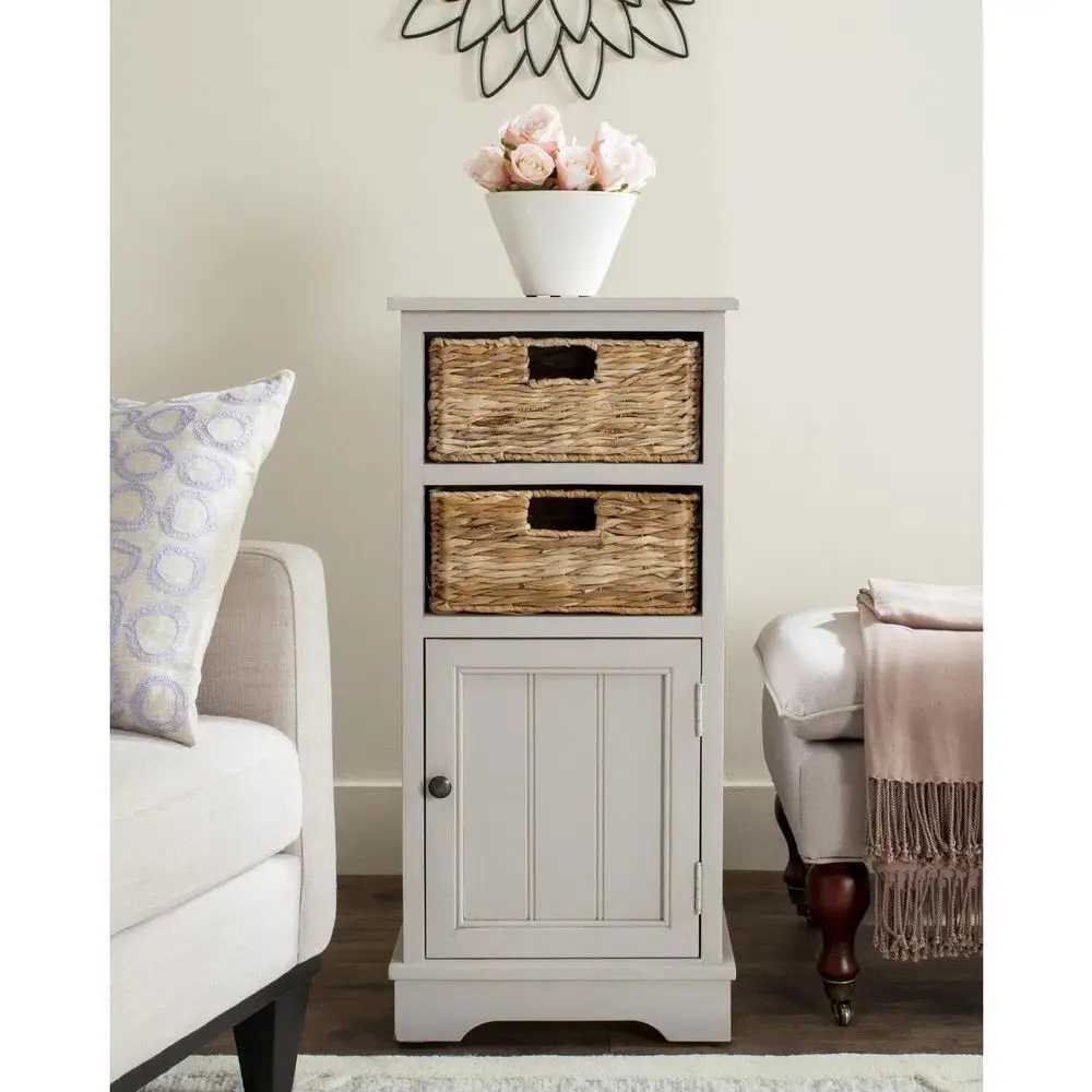 Home Collection Armoire de rangement blanche vintage Connery