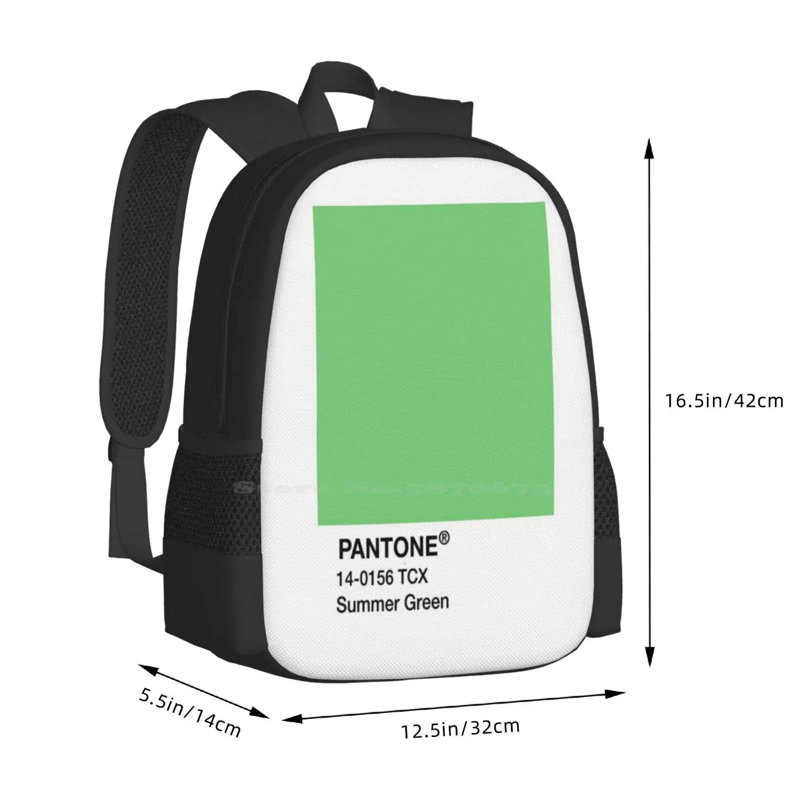 Pantone Summer Green Bag zaino per uomo donna ragazze adolescente colore Pantone Chip Pantone vernice colorata verde scuro