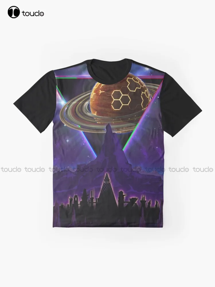 Summon The Future - Synthwave Blade Runner Future Graphic T-Shirt Custom Aldult Teen Unisex Digital Printing Tee Shirts Xs-5Xl