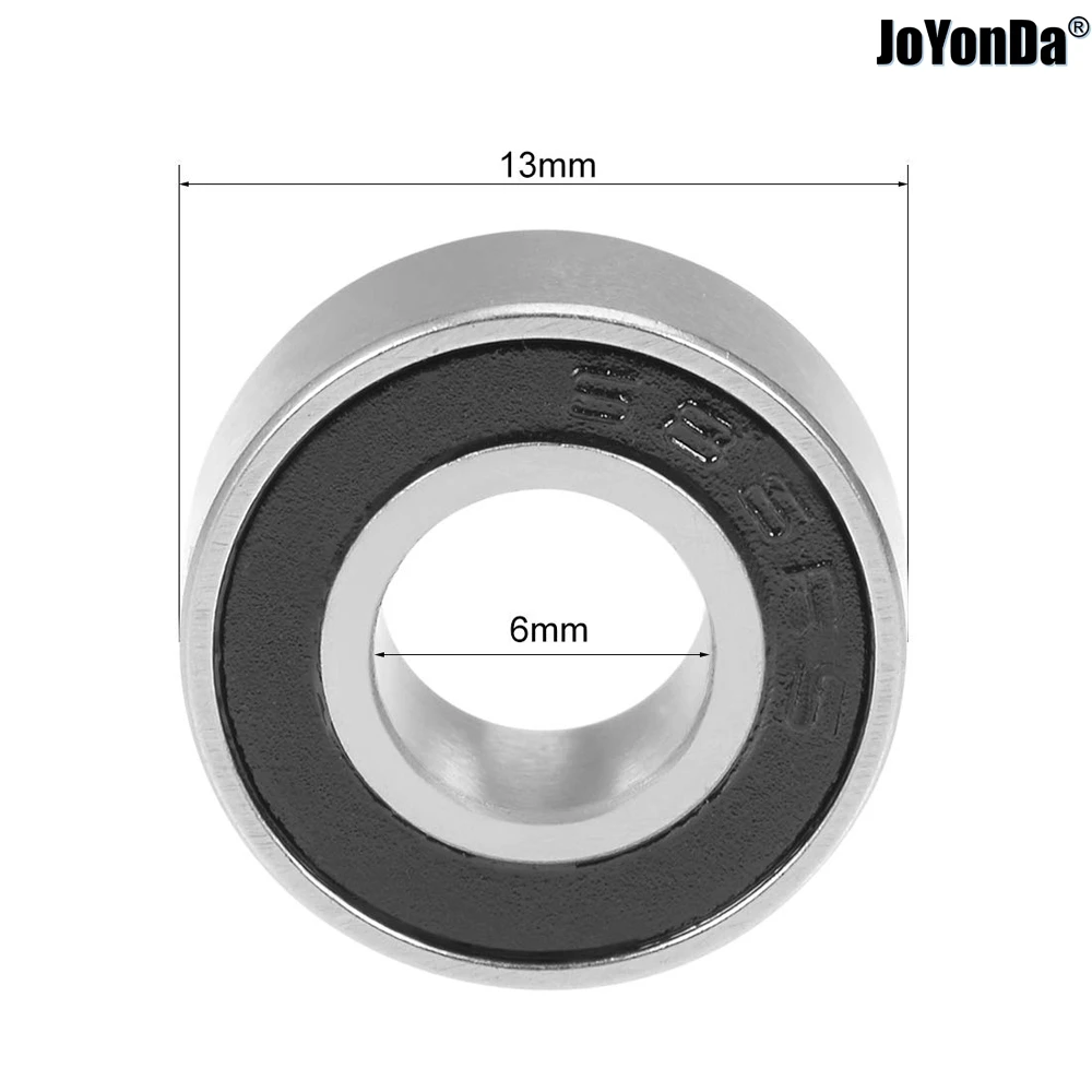 10 sztuk 686RS stal chromowana czarna guma uszczelnione łożyska kulkowe 6*13*5mm szybkie części sprzętu mechanicznego