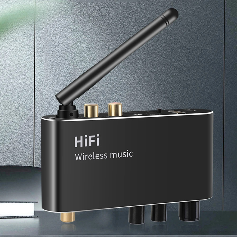 Bluetooth-Compatible Receiver Audio DAC Converter Spdif Optical Fiber Coaxial To 3.5MM AUX RCA Amplifier Car Kit Speaker U Disk